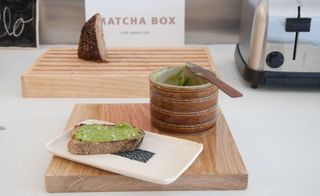 White has also been experimenting with a few different food products, including pastries and toast with matcha butter