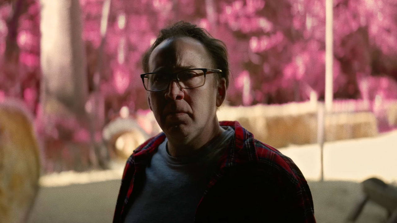 Nic Cage on the hunt for something off and other worldly in 2019's Color Out of Spaces.