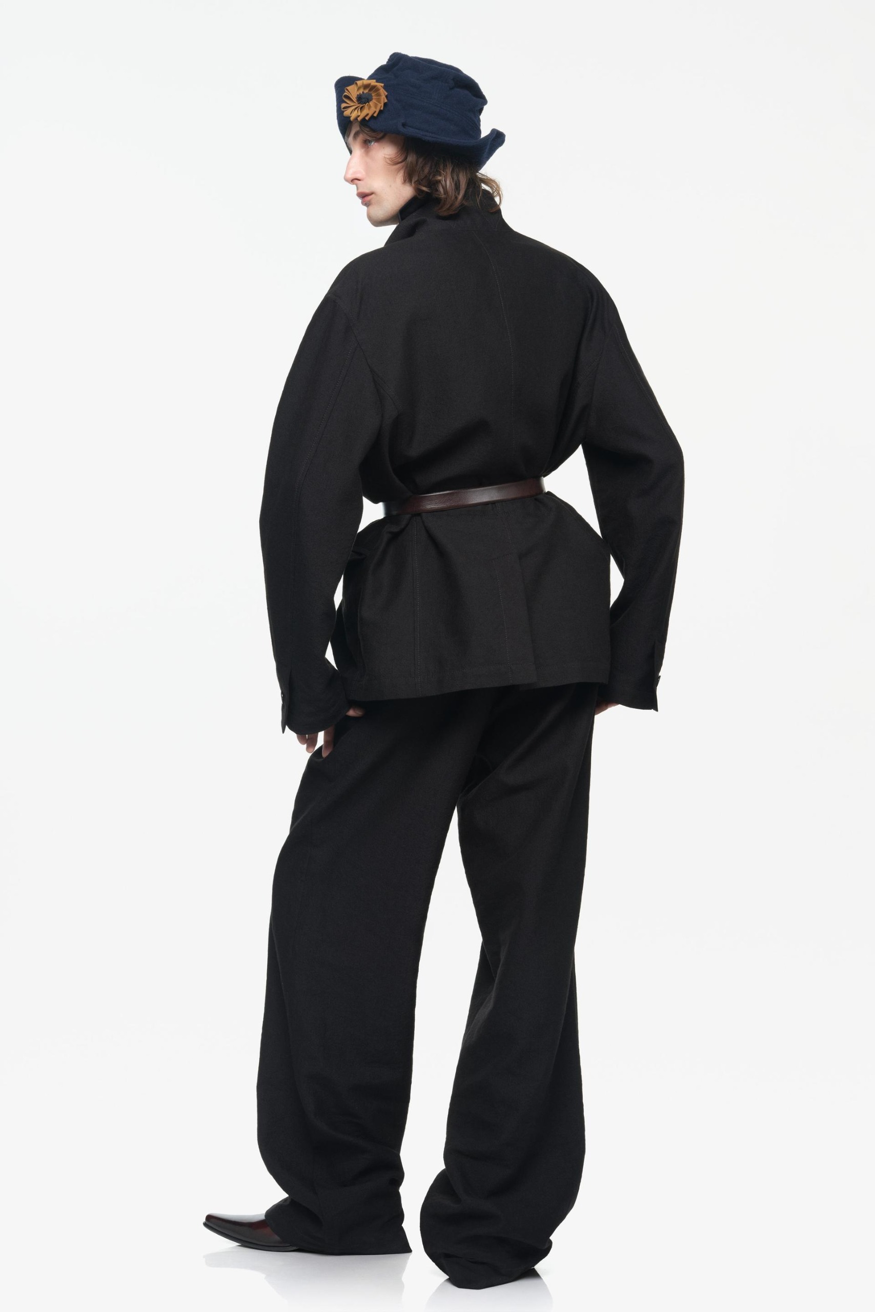 Limited Edition Relaxed Fit Pleated Suit Trousers - Black - Xs