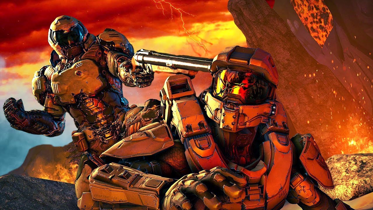 Master Chief and Doomguy