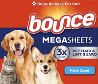 Bounce Pet Hair and Lint Guard Mega Fabric Softener Dryer Sheets | Amazon