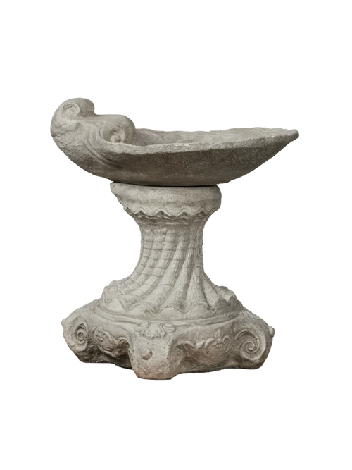 Cast Shell Bird Bath