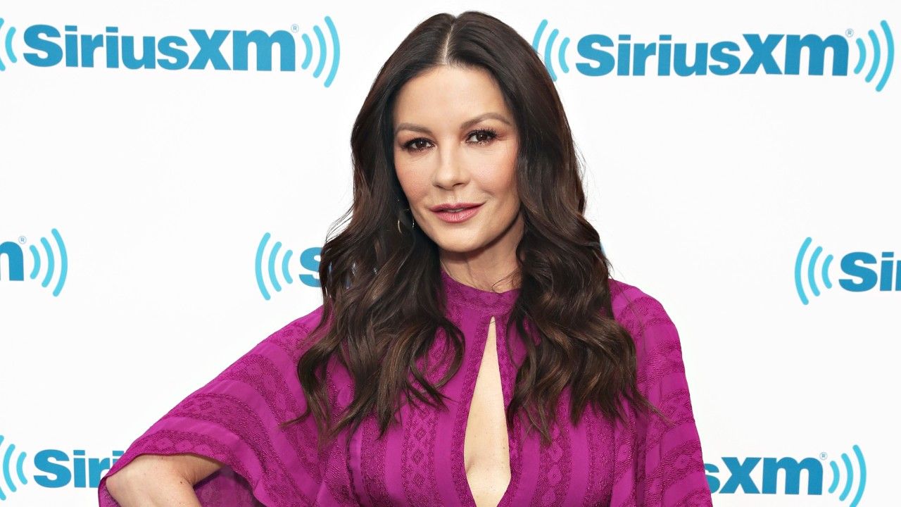 Actress Catherine Zeta-Jones visits the SiriusXM Studios on November 29, 2018 in New York City