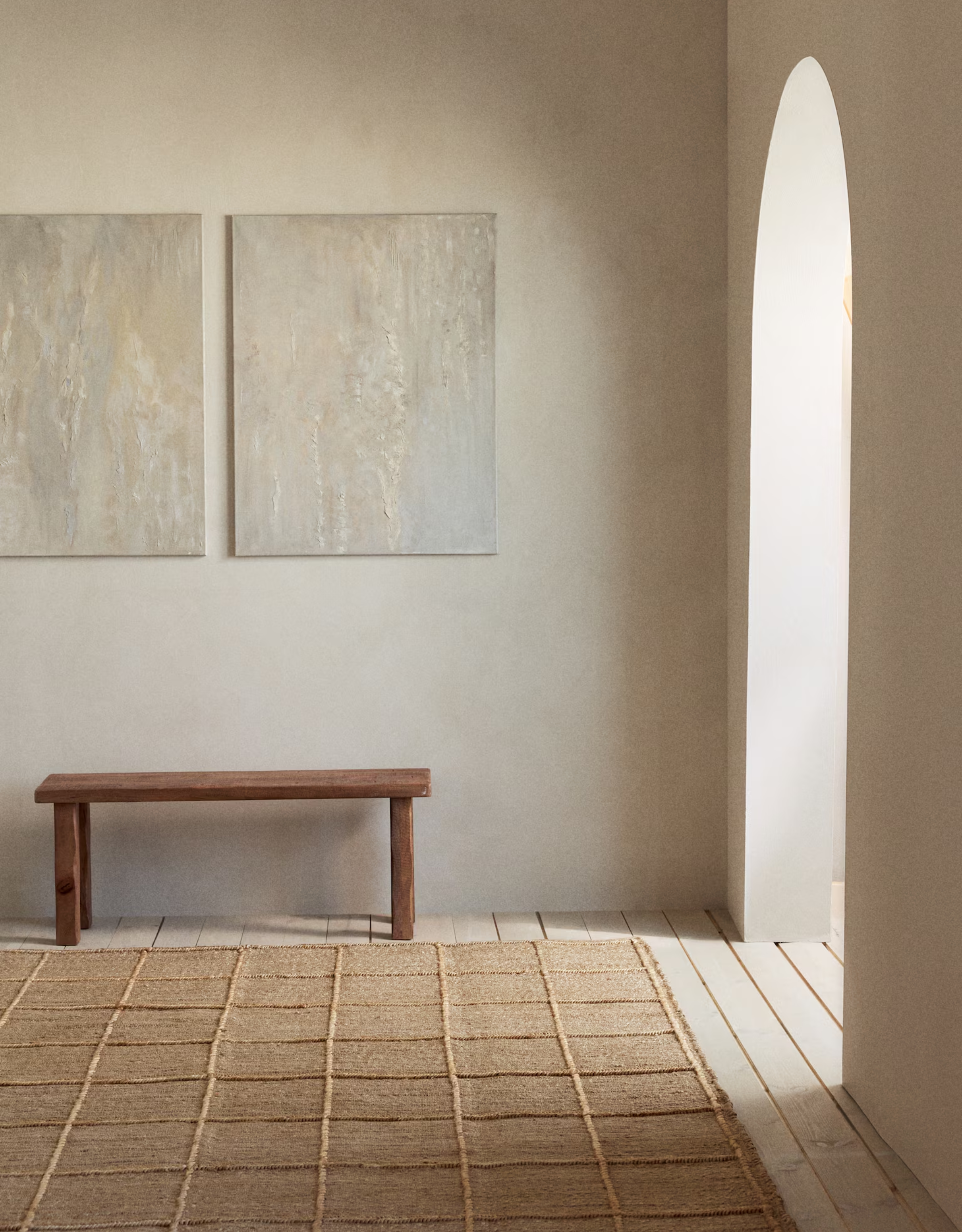 A large textured jute rug from H&amp;amp;M