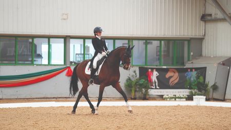 Ruby Hughes riding Farrell at Myerscough College High Profile.