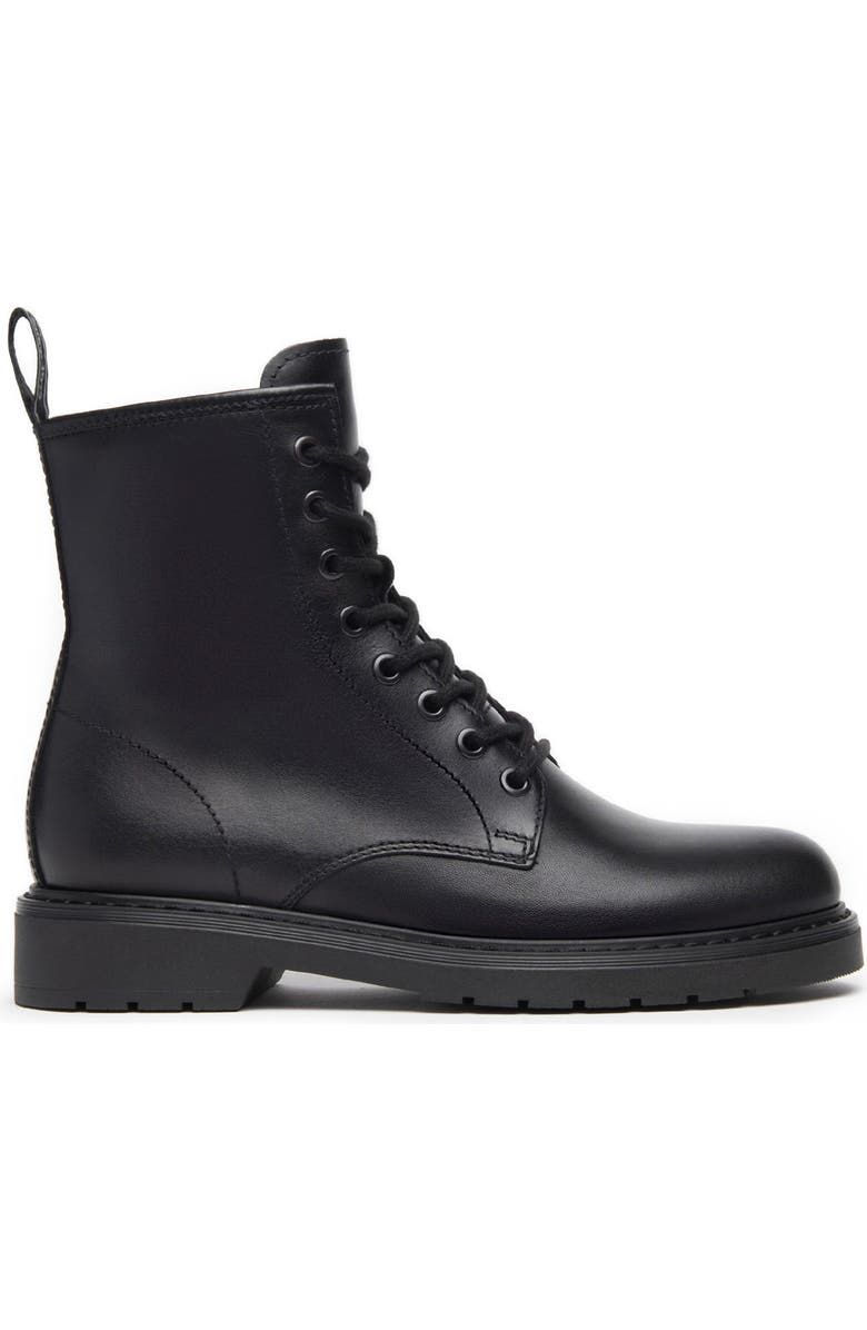 Faux Fur Lined Combat Boot