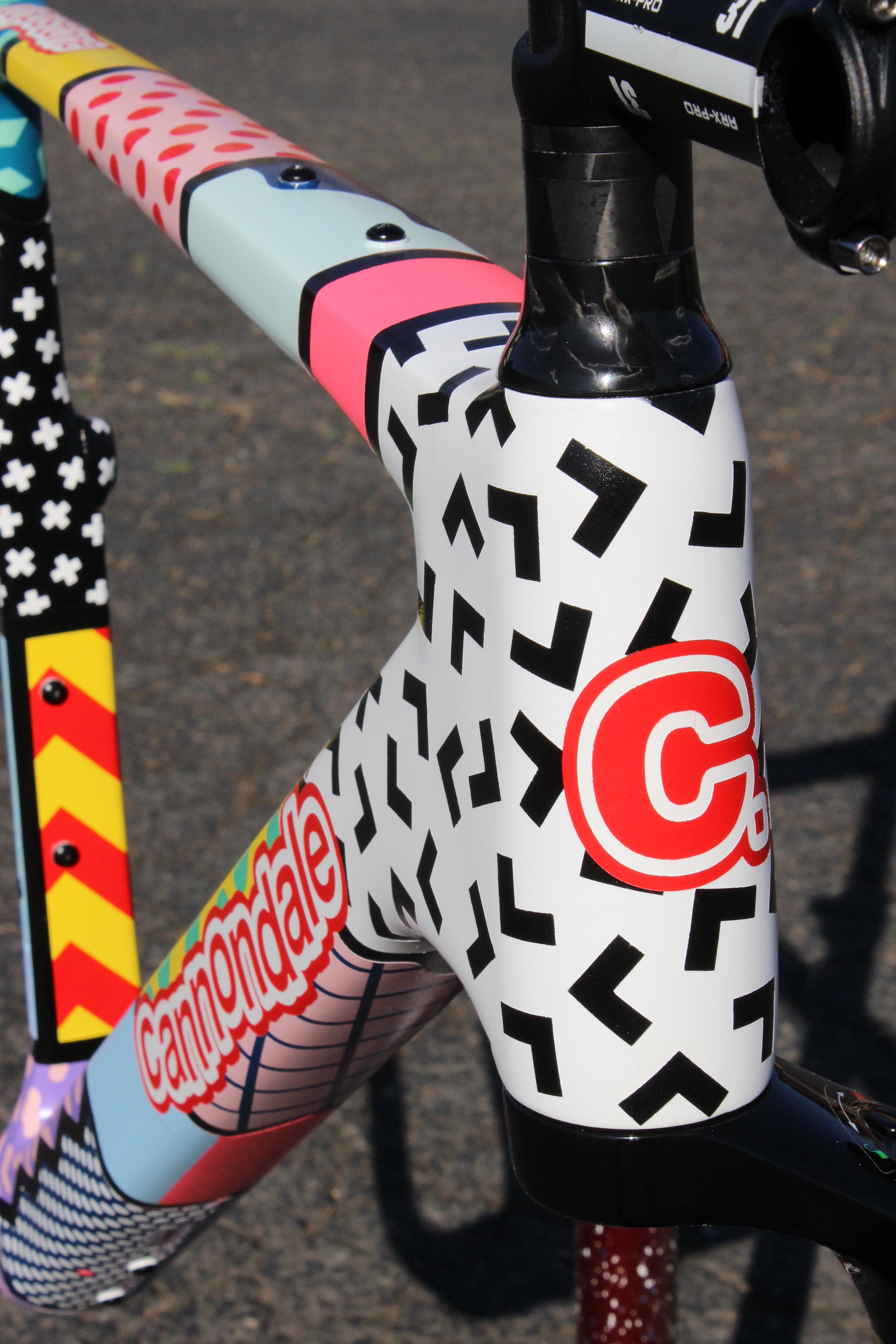 Rane Roatta's Cannondale Topstone LEfty painted by Dr Curtis Bullock