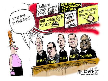 Political cartoon Supreme Court