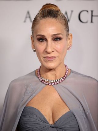 Sarah Jessica Parker with an elegant bun