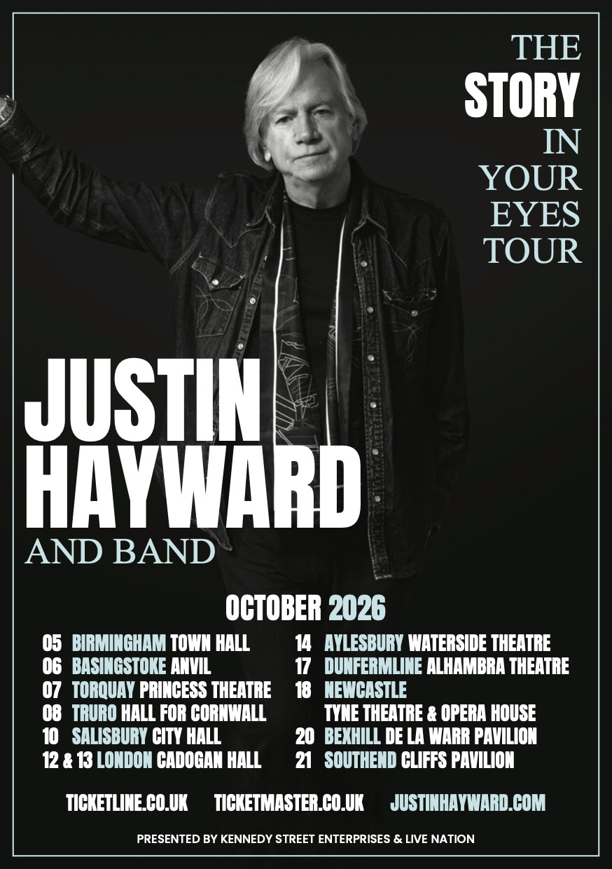 Justin Hayward 2026 tour poster