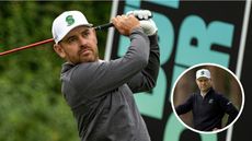 Louis Oosthuizen and Branden Grace wait on the tee box