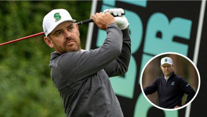 Louis Oosthuizen and Branden Grace wait on the tee box