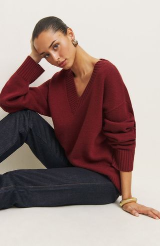 Reformation Jadey Oversized Cashmere Sweater