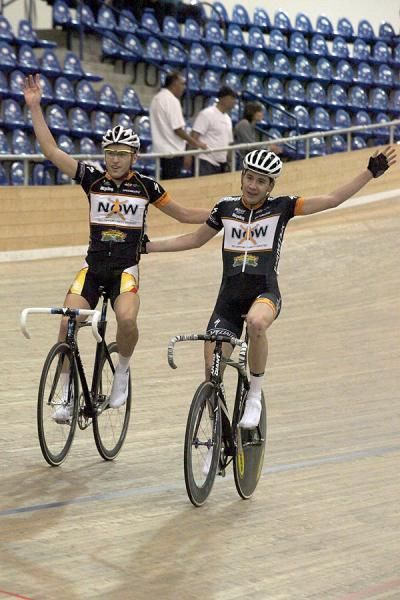 Moir and Heeley celebrate.