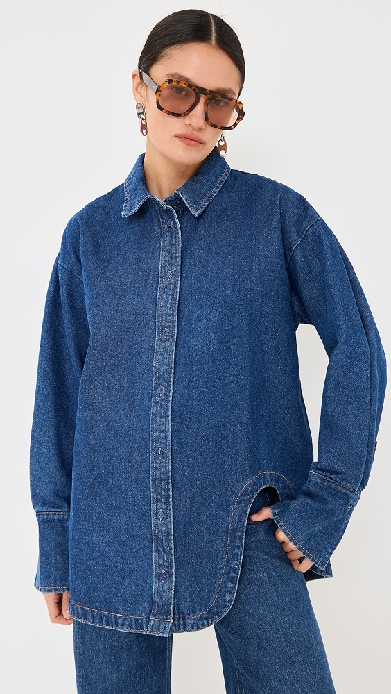 Off Duty Denim Shirt - Dark Denim