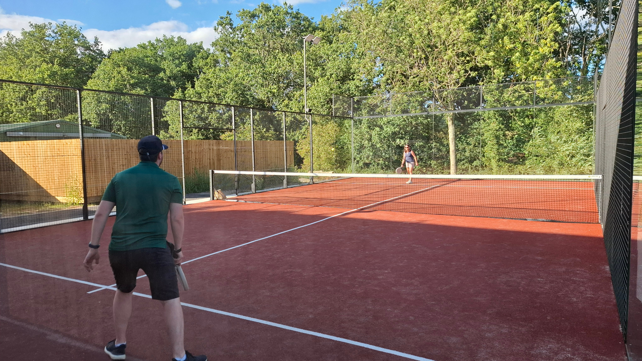 Mad Swans in the South Downs padel court