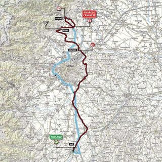 2014 Giro d'Italia map for stage 13