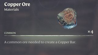 Enshrouded copper crafting recipesTo give you an idea of how much Enshrouded copper you’ll need, here’s a list of the most important copper crafting recipes. Beware that only a few use raw copper ore; most crafting recipes need processed copper bars instead. For more info on how to get copper bars, see below.