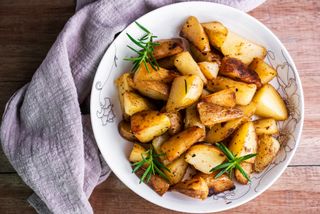 Roast potatoes in a bowl