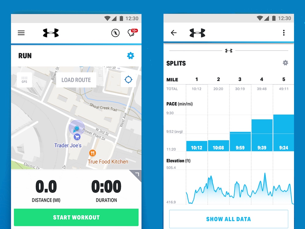 best running apps: map my run