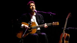 JANUARY 01: ROYAL ALBERT HALL Photo of Eric CLAPTON, performing live onstage, playing Martin acoustic guitar