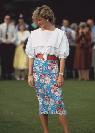 Diana, Princess of Wales (1961 - 1997) attends a polo match in Cirencester, UK, 30th June 1985