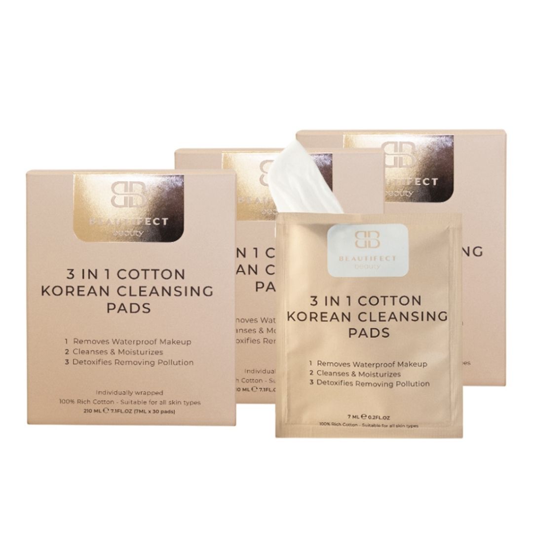 Beautifect 3-in-1 Cotton Korean Cleansing Pads