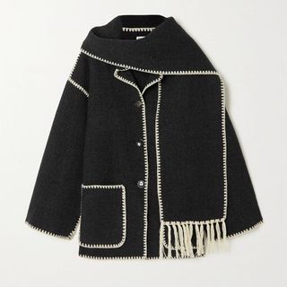 Toteme black jacket with scarf