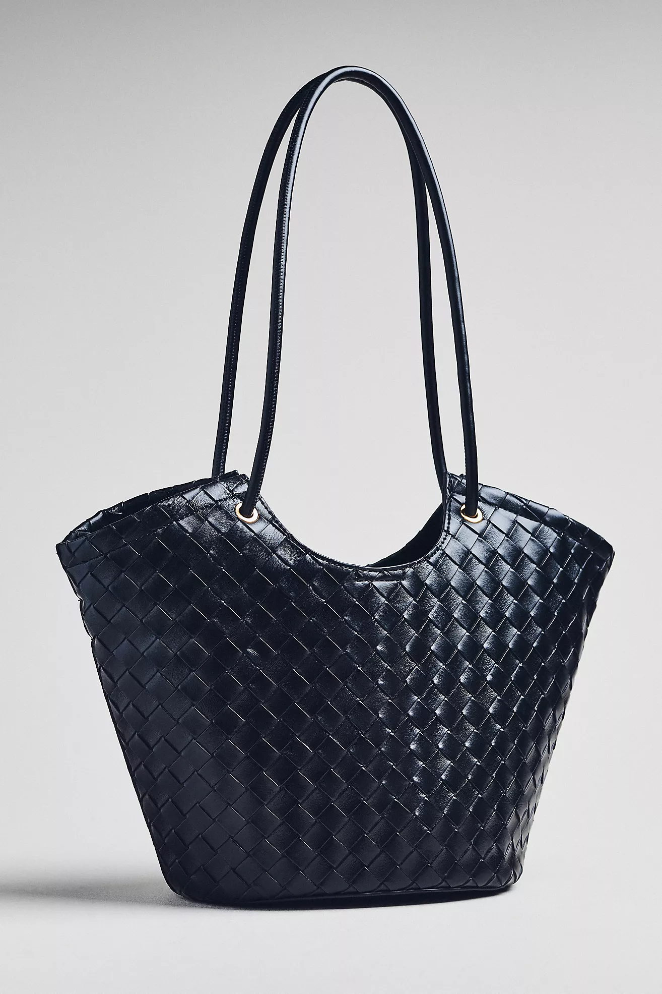 Melie Bianco Woven Bucket Tote