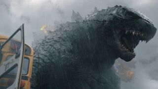 Godzilla roaring near bridge in Monarch: Legacy of Monsters