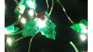 Festive holly-shaped lights from John Lewis