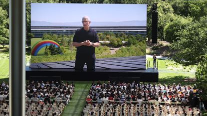 Apple CEO Tim Cook presents at WWDC