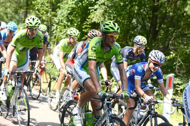 Ivan Basso (Cannondale) in action during the first stage at the Tour of Poland