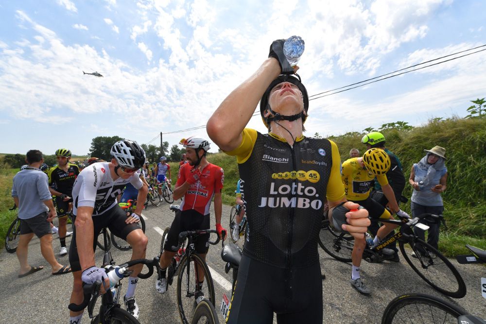 Riders had to wash the pepper spray from their eyes