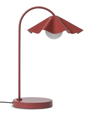 Habitat Yuno Pleat Metal Table Lamp - Red