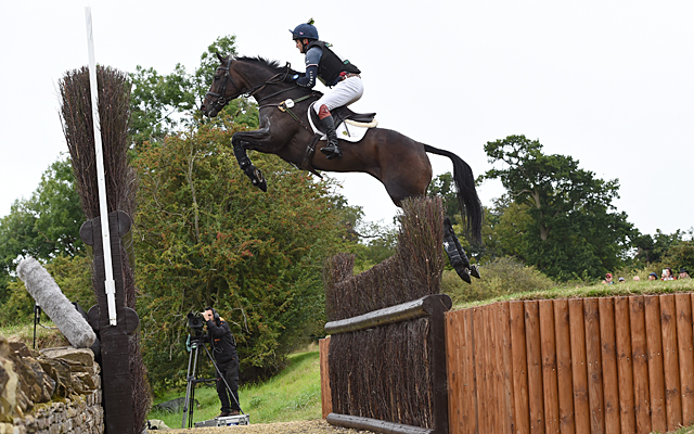 Ben Way riding GALLEY LIGHT during the cross country phase of The Land Rover Burghley Horse Trials near Stamford in Lincolnshire UK on 3rd September 2016