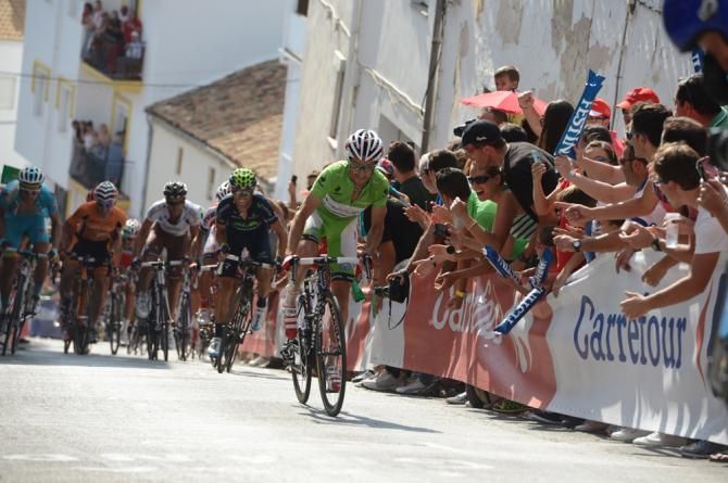 Daniel Moreno (Katusha) heads for the line on stage 9 of the Vuelta