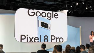 Google Pixel 8 Pro in Bay during Made by Google Event