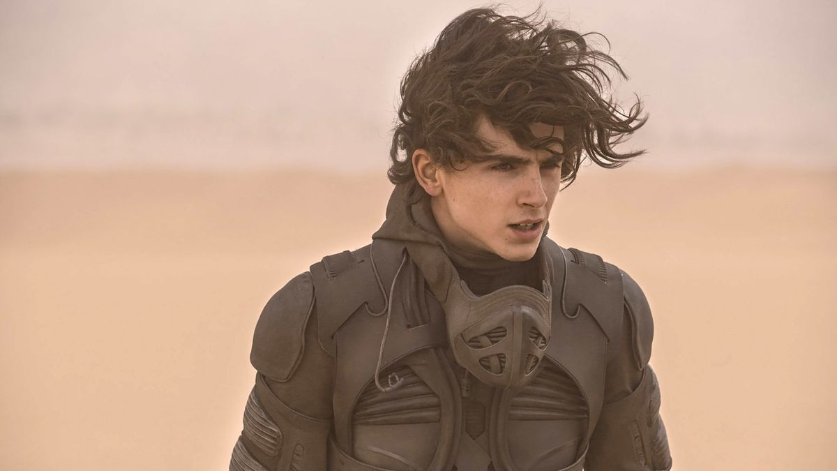 Timothée Chalamet on the set of Dune