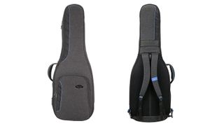 Front and back shots of Reunion Blues Continental Voyager Electric Guitar Case