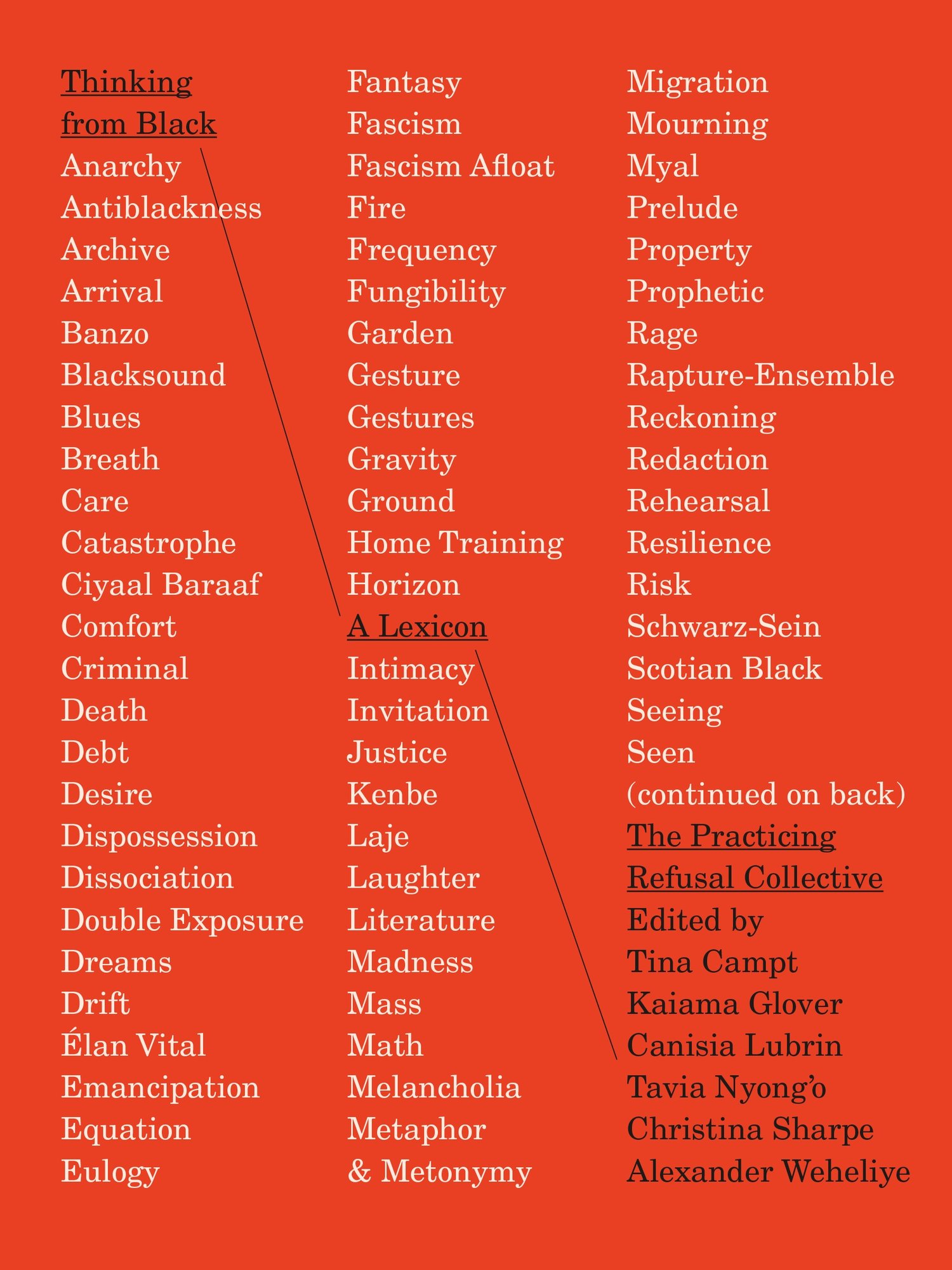 Thinking From Black: a Lexicon