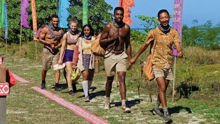 Survivor 48 finalists Joe, Eva, Kamilla, Kyle and Mitch