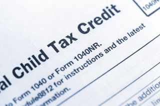 Image shows an IRS Schedule 8812 Form, with headline Child Tax Credit.