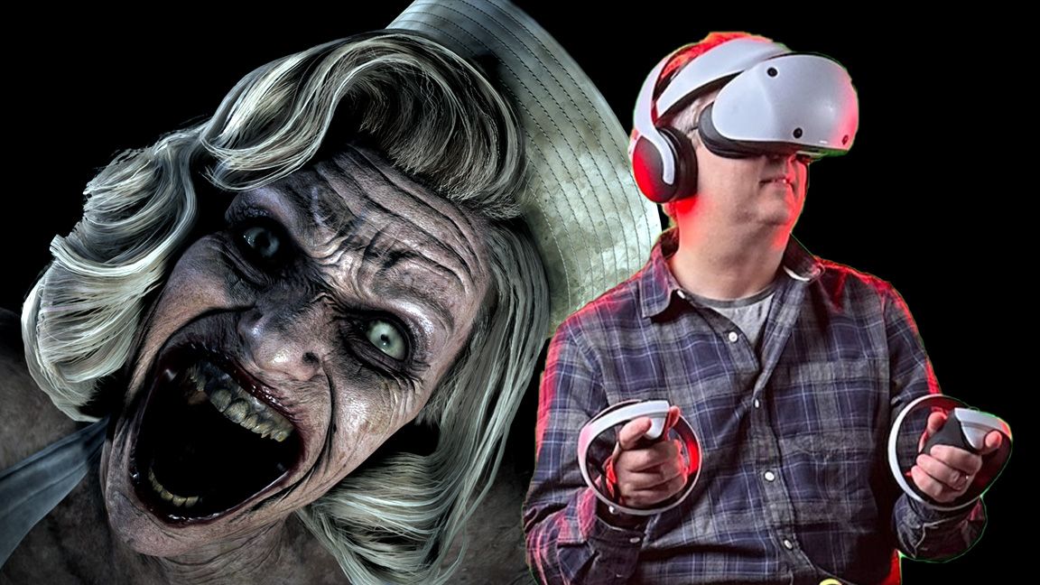 Switchback VR on PSVR 2; a zombie nurse shocks a person wearing a VR headset