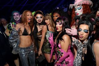 Taylor Swift with drag queens at the 2024 vmas