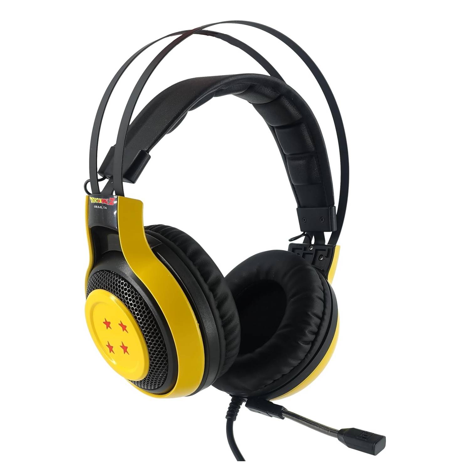 Official product image of the wired Dragon Ball Z gaming headset by Teknofun, with a plain white background.