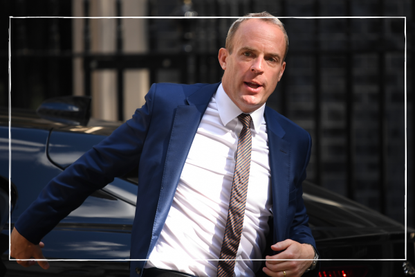 a close up of deputy prime minister Dominic Raab