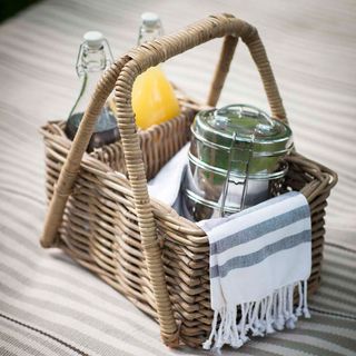 Bembridge picnic basket on outdoor table