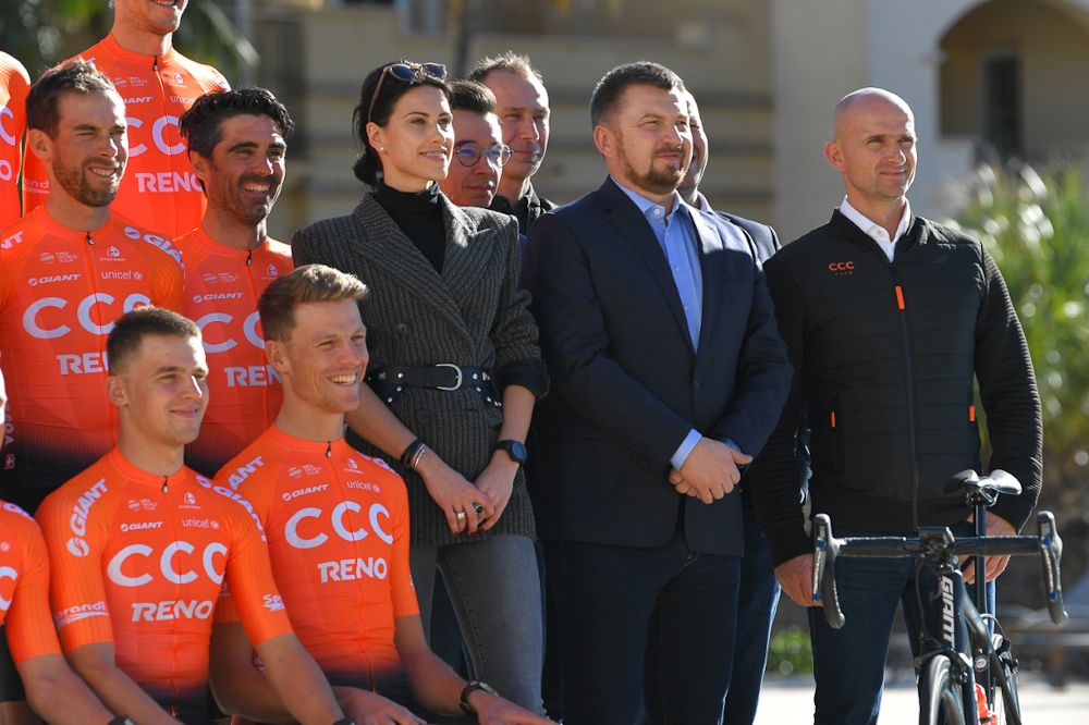 Team owner and CEO Dariusz Miek with the CCC Team