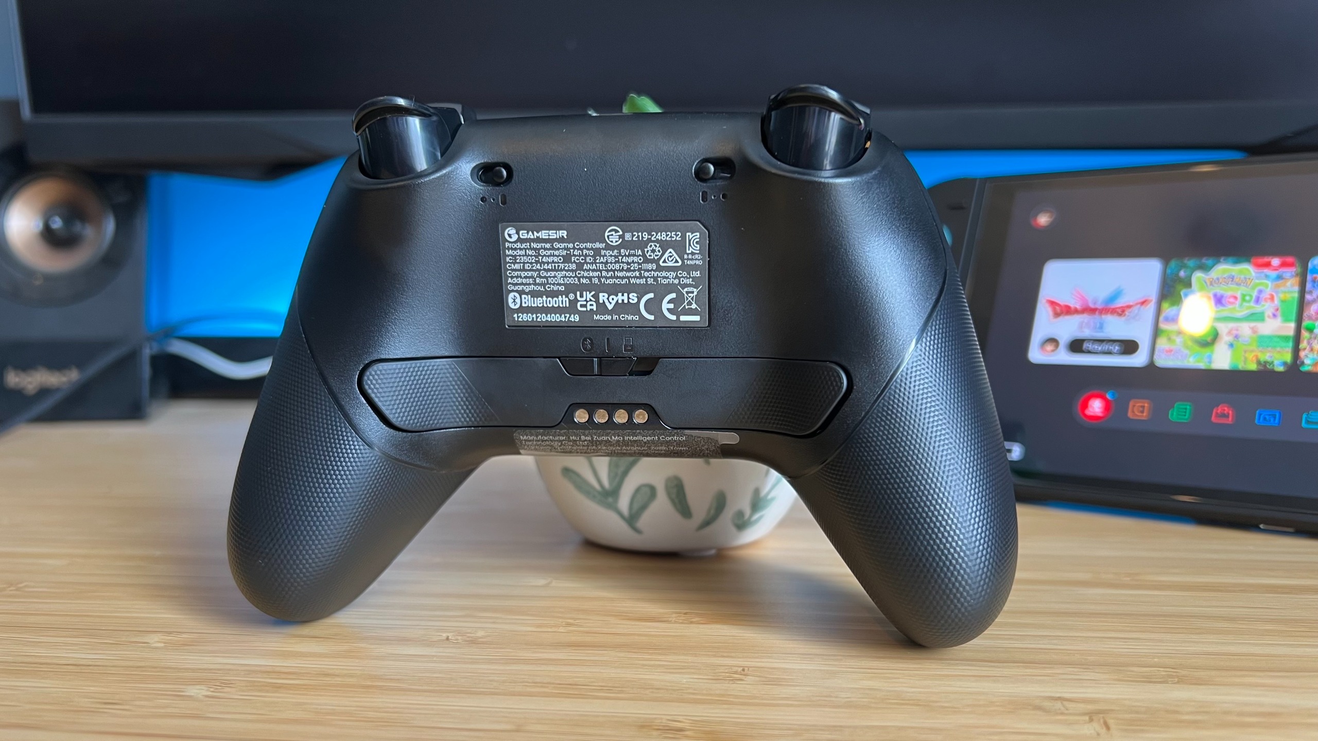Back view of GameSir Super Nova controller showing back buttons